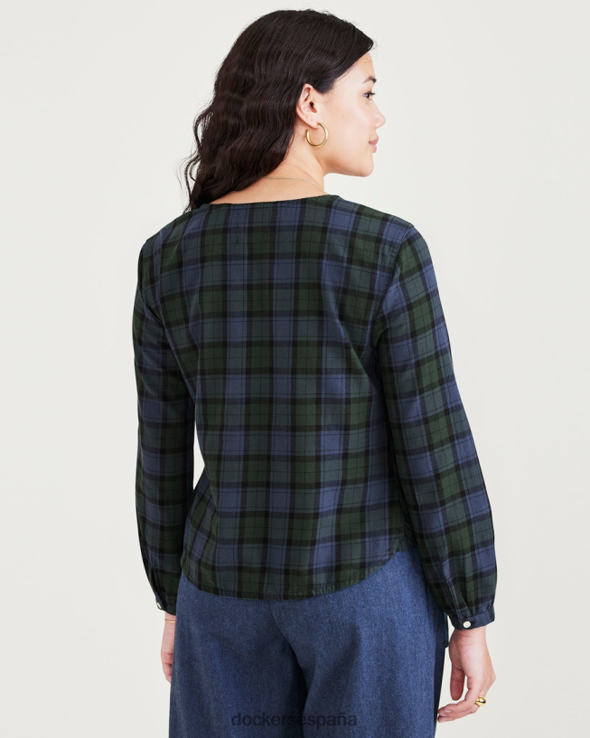 blusa cruzada, corte estándar mujer Dockers blazer monclair azul marino - azul ropa 8F04061227