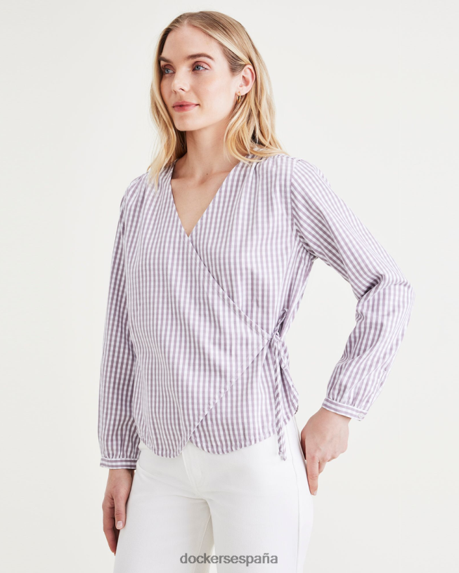 blusa cruzada, corte estándar mujer Dockers paloma morada - violeta ropa 8F04061224