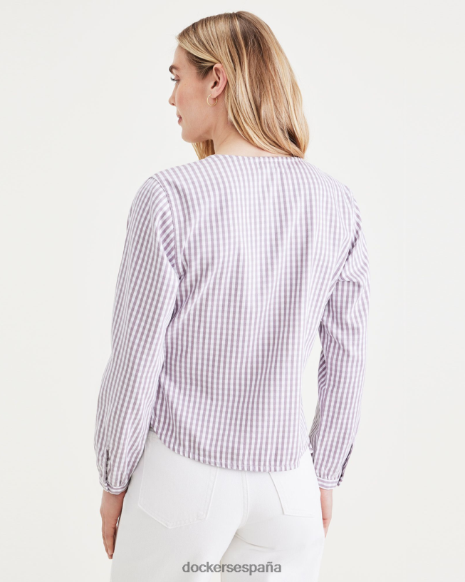 blusa cruzada, corte estándar mujer Dockers paloma morada - violeta ropa 8F04061224