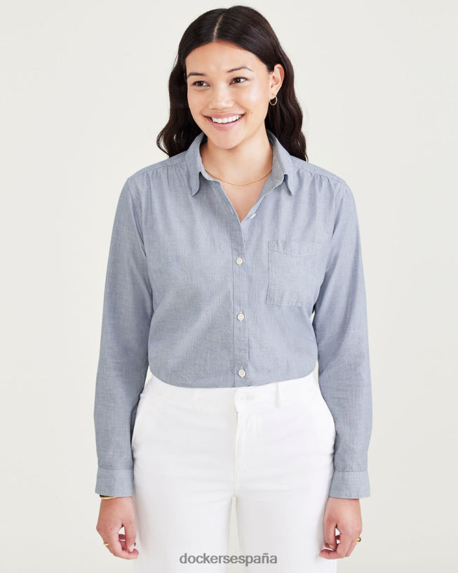 camisa favorita con botones, corte regular mujer Dockers ava oceanblue - azul ropa 8F04061249