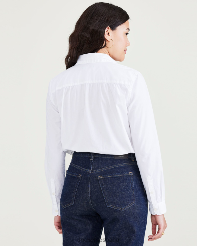 camisa favorita con botones, corte regular mujer Dockers blanco brillante ropa 8F04061113