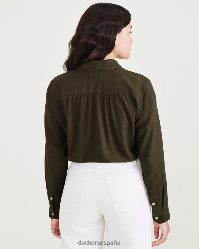 camisa favorita con botones, corte regular mujer Dockers noche del bosque - verde ropa 8F04061252