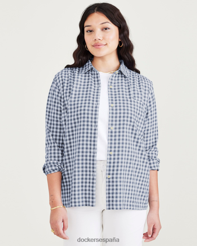 camisa favorita con botones, corte regular mujer Dockers puerto azul fusión - azul ropa 8F04061250