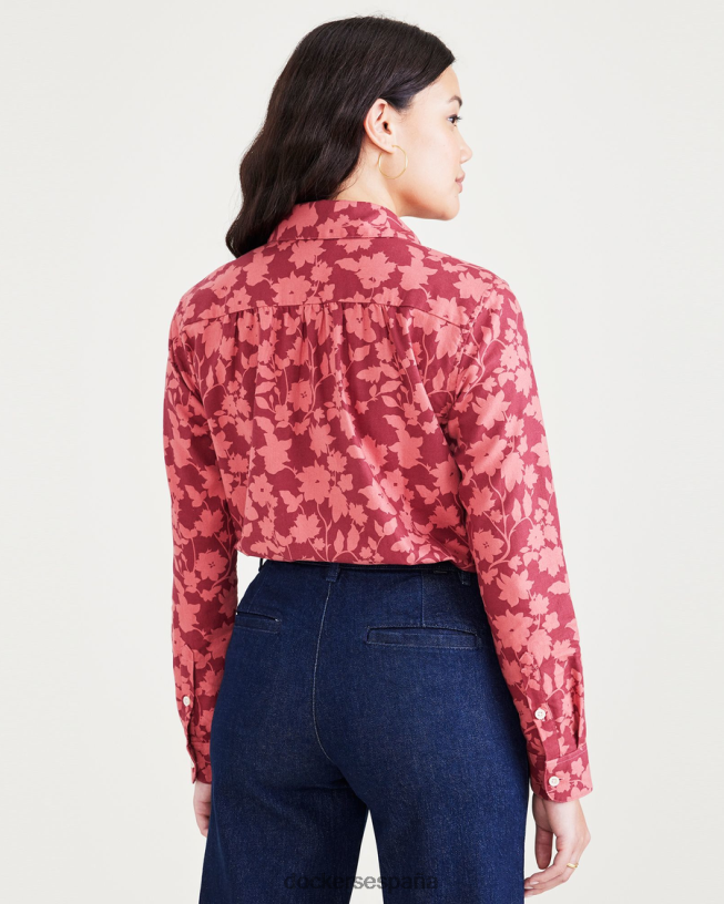 camisa favorita con botones, corte regular mujer Dockers tono de llamada rojo tibetano - rojo ropa 8F04061251