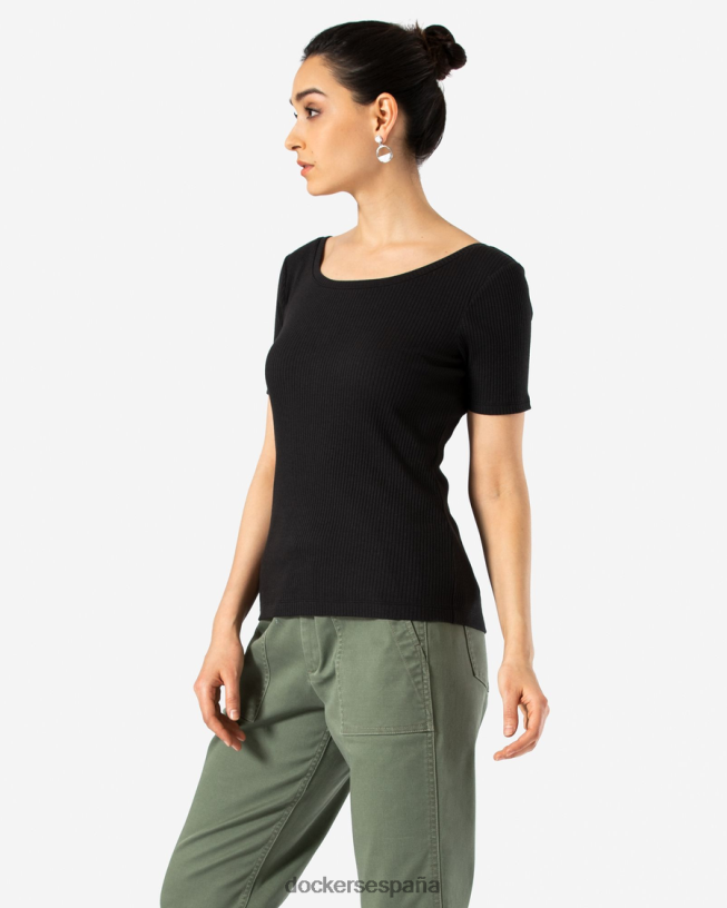 camiseta con cuello redondo mujer Dockers negro mineral ropa 8F04061325