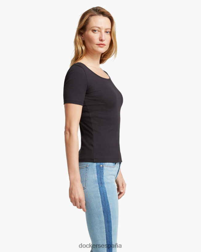 camiseta con cuello redondo mujer Dockers negro ropa 8F04061326