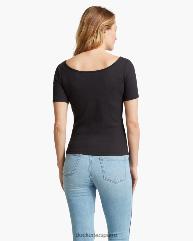 camiseta con cuello redondo mujer Dockers negro ropa 8F04061326