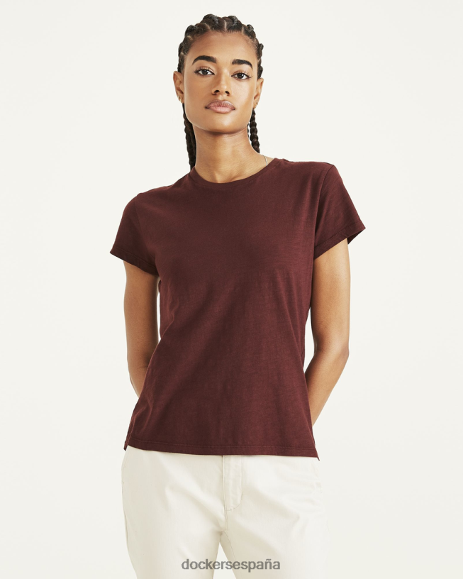 camiseta favorita, corte ajustado mujer Dockers chocolate amargo - marrón ropa 8F04061242