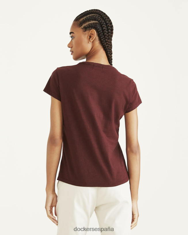 camiseta favorita, corte ajustado mujer Dockers chocolate amargo - marrón ropa 8F04061242
