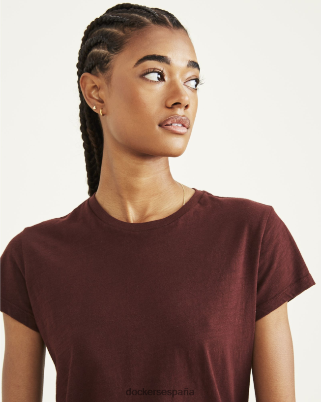 camiseta favorita, corte ajustado mujer Dockers chocolate amargo - marrón ropa 8F04061242