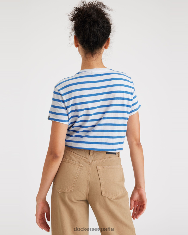 camiseta favorita, corte ajustado mujer Dockers montara ceramica azul ropa 8F04061141