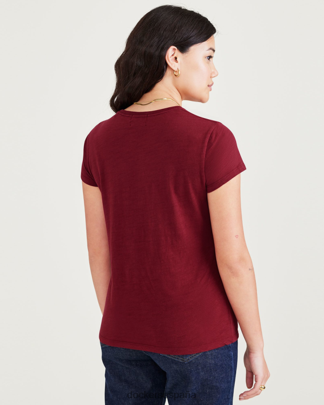 camiseta favorita, corte ajustado mujer Dockers rojo tibetano - rojo ropa 8F04061237