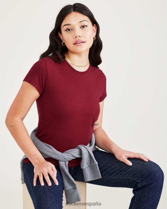camiseta favorita, corte ajustado mujer Dockers rojo tibetano - rojo ropa 8F04061237