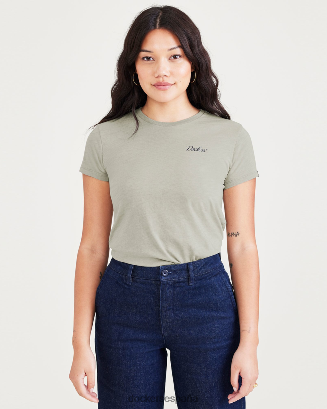 camiseta gráfica, corte ajustado mujer Dockers niebla del bosque - verde ropa 8F04061266