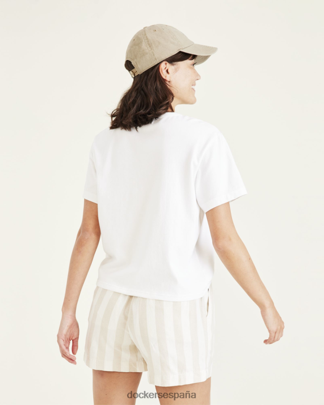 camiseta original, ajuste regular mujer Dockers blanco brillante ropa 8F04061119