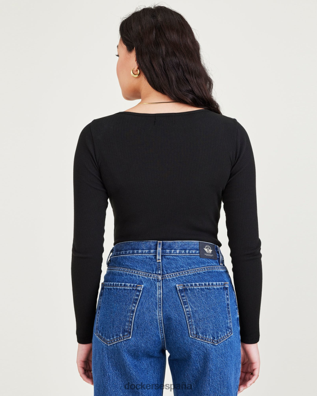 mono, corte ajustado mujer Dockers negro ropa 8F04061276