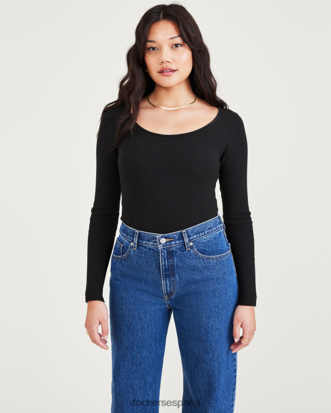 mono, corte ajustado mujer Dockers negro ropa 8F04061276