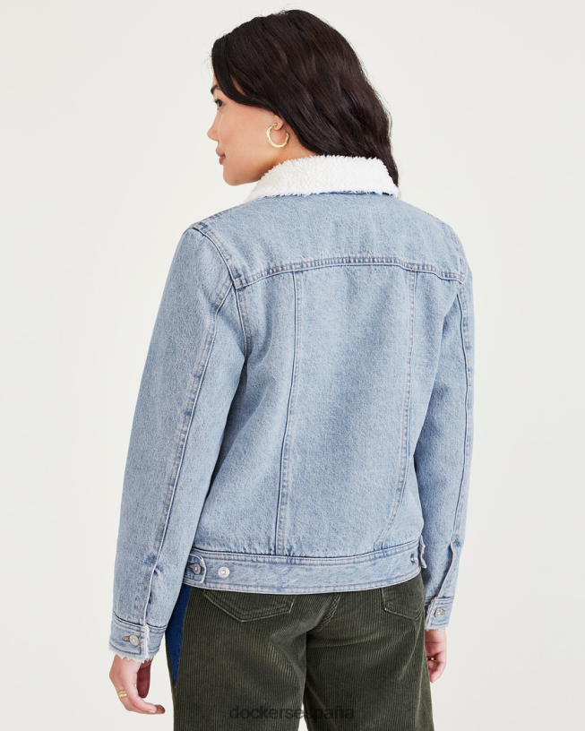 Chaqueta trucker sherpa original, corte regular. mujer Dockers índigo claro - azul ropa 8F04061246