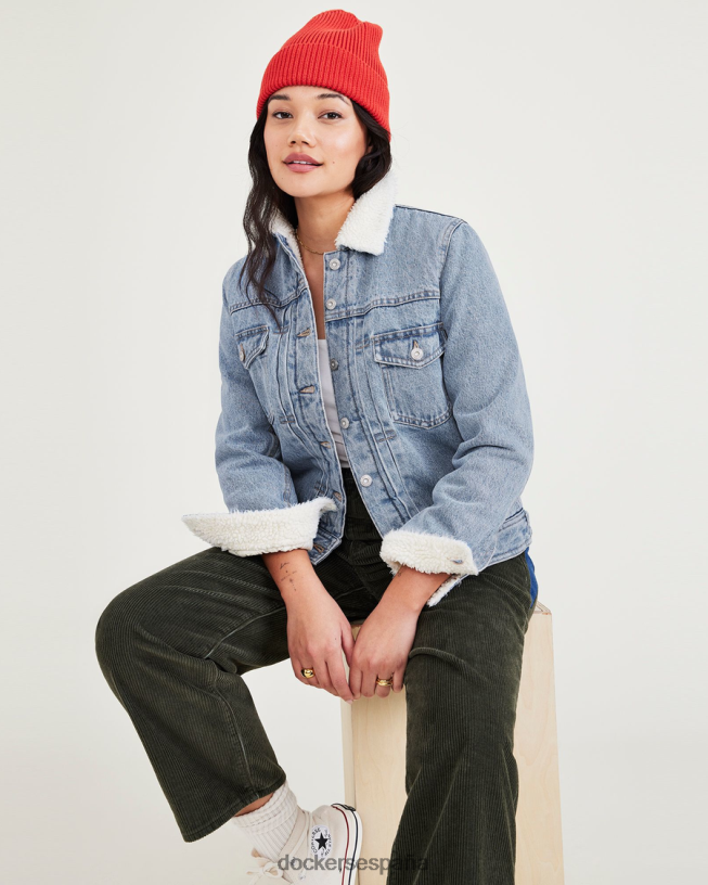 Chaqueta trucker sherpa original, corte regular. mujer Dockers índigo claro - azul ropa 8F04061246
