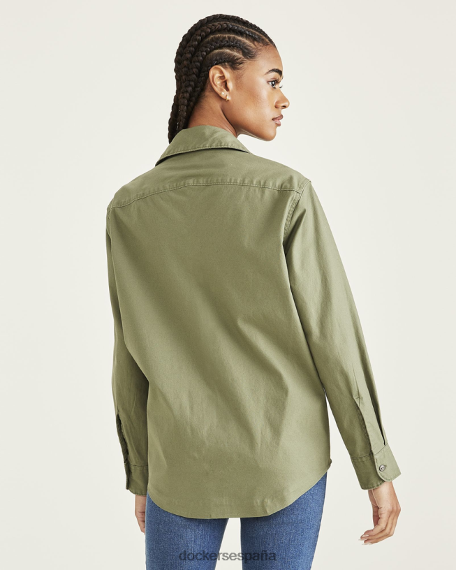 chaqueta camisera, ajuste relajado mujer Dockers camuflaje - verde ropa 8F04061200