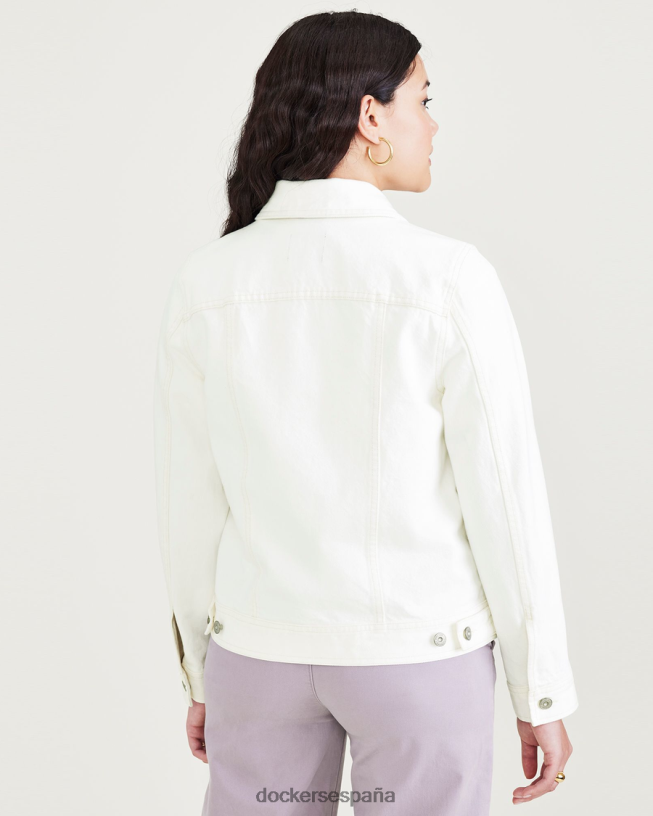 chaqueta de camionero original, ajuste regular mujer Dockers blanco ropa 8F04061245