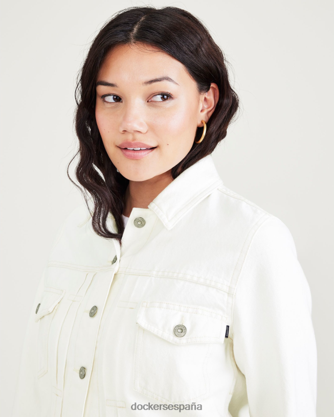 chaqueta de camionero original, ajuste regular mujer Dockers blanco ropa 8F04061245