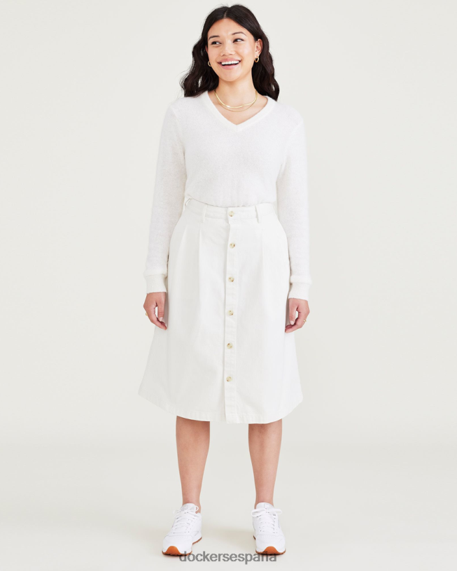 falda midi mujer Dockers vela mayor - blanca ropa 8F04061295