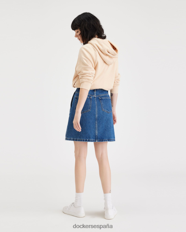 minifalda con botones en el frente mujer Dockers estuario - azul ropa 8F04061153