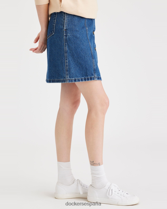 minifalda con botones en el frente mujer Dockers estuario - azul ropa 8F04061153