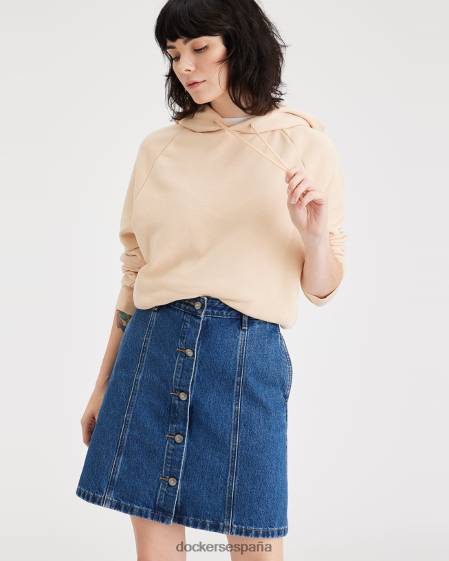 minifalda con botones en el frente mujer Dockers estuario - azul ropa 8F04061153