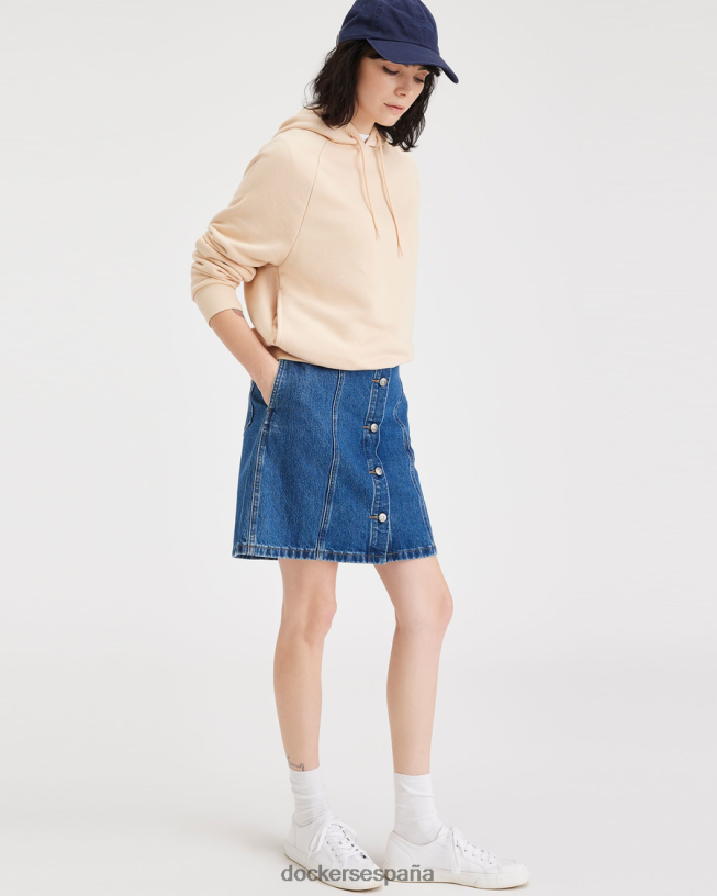 minifalda con botones en el frente mujer Dockers estuario - azul ropa 8F04061153