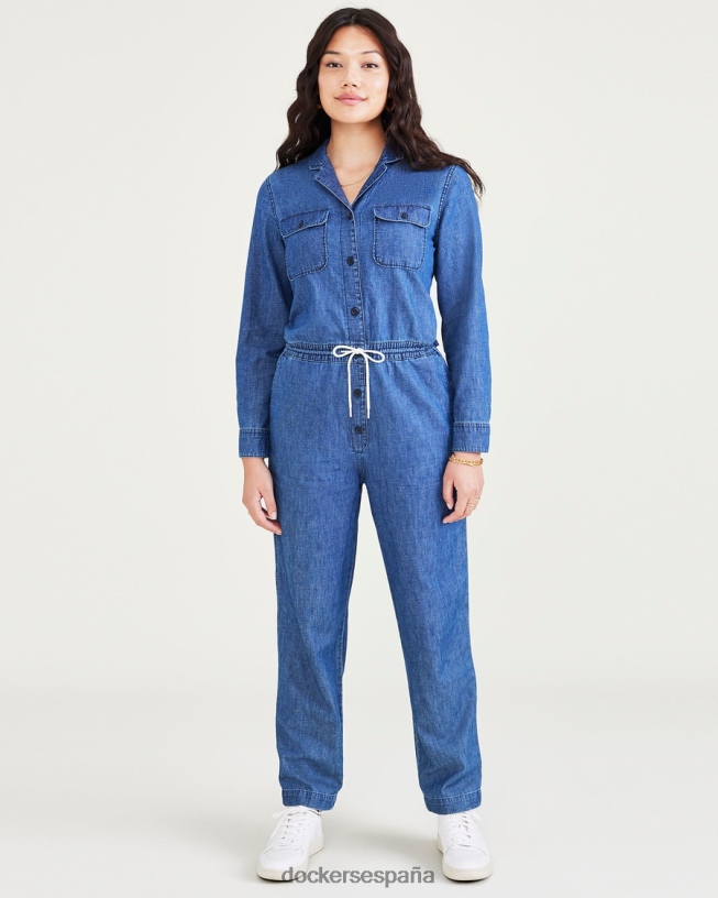 mono mujer Dockers lavado a la piedra índigo medio - azul ropa 8F04061341