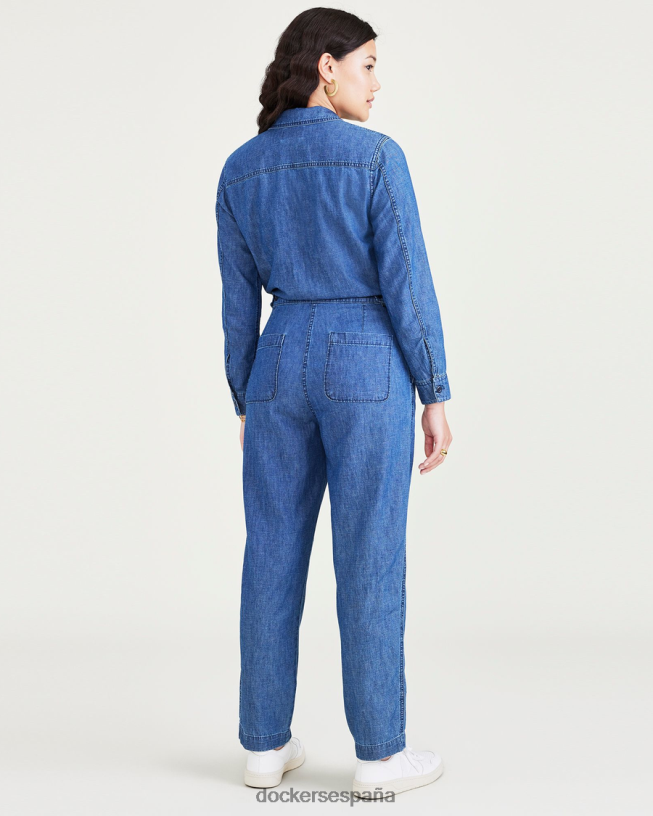 mono mujer Dockers lavado a la piedra índigo medio - azul ropa 8F04061341