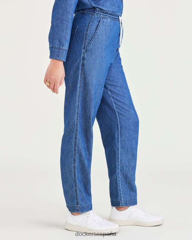 mono mujer Dockers lavado a la piedra índigo medio - azul ropa 8F04061341