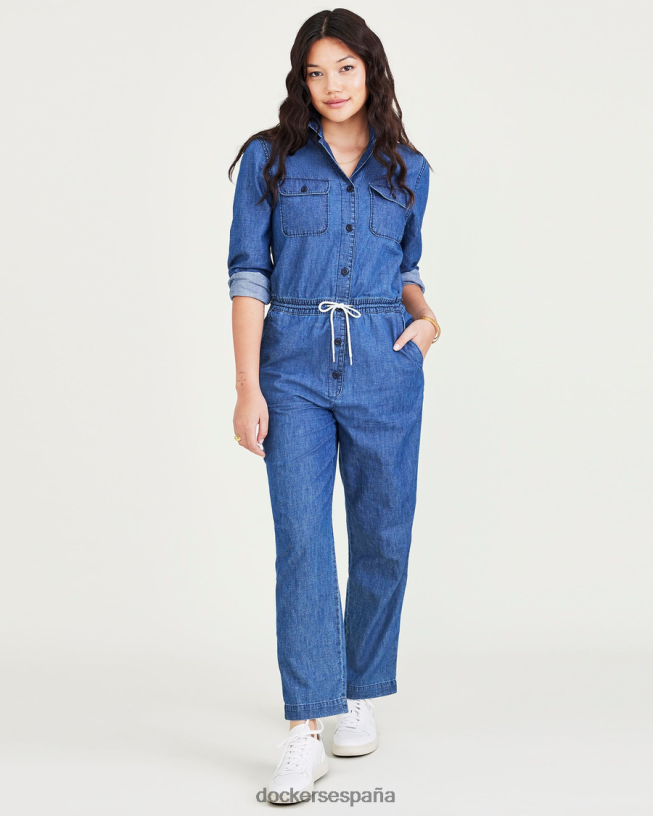 mono mujer Dockers lavado a la piedra índigo medio - azul ropa 8F04061341