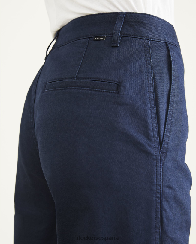 caquis originales, talle alto, corte recto mujer Dockers blazer azul marino - azul ropa 8F04061180