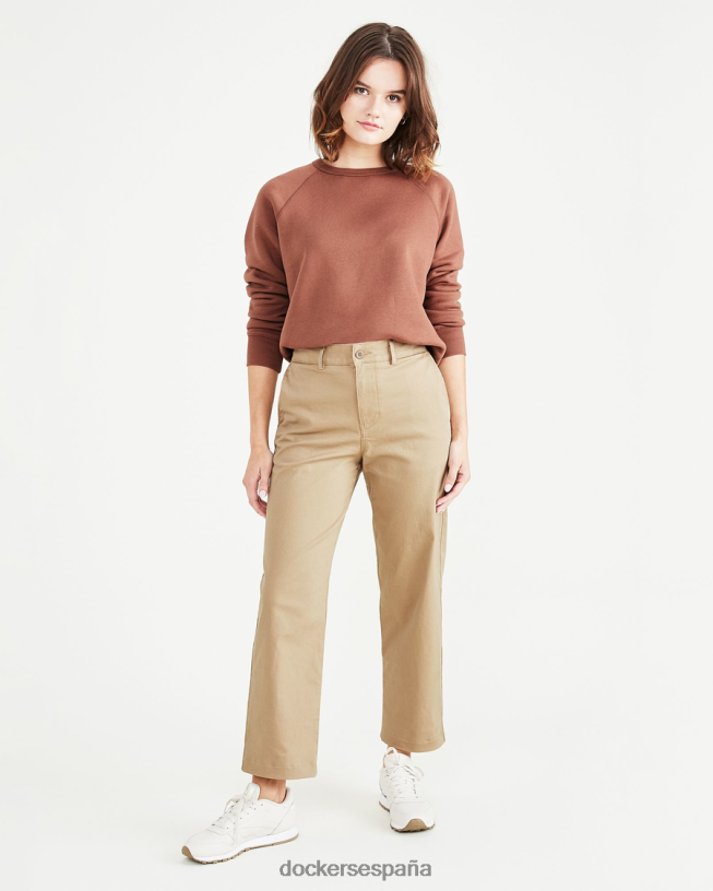 caquis originales, talle alto, corte recto mujer Dockers cosecha de oro - bronceado ropa 8F04061179