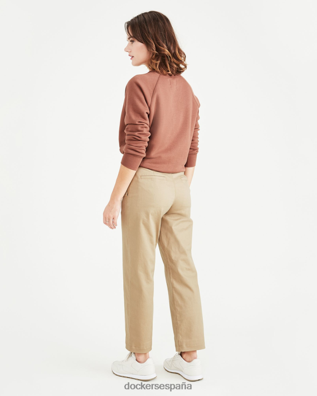 caquis originales, talle alto, corte recto mujer Dockers cosecha de oro - bronceado ropa 8F04061179