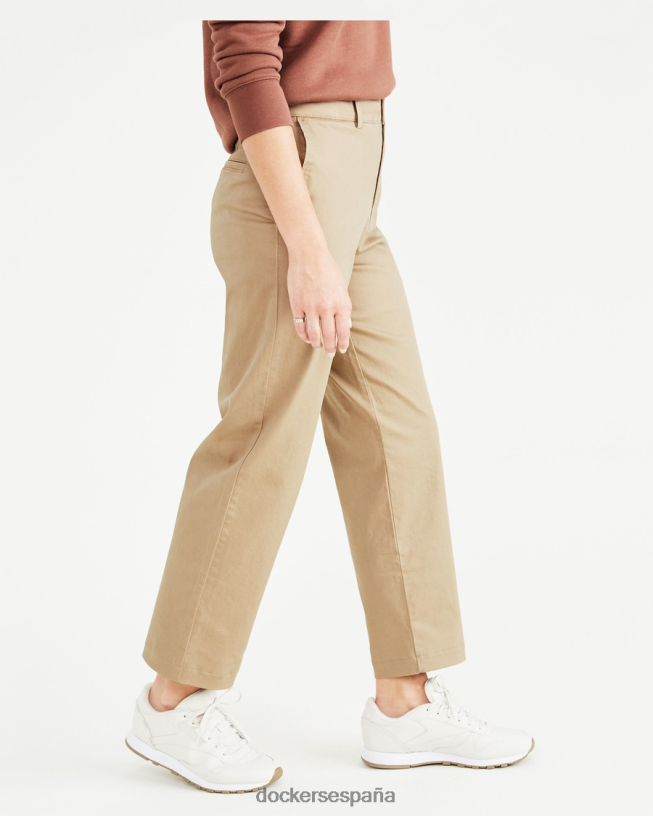 caquis originales, talle alto, corte recto mujer Dockers cosecha de oro - bronceado ropa 8F04061179