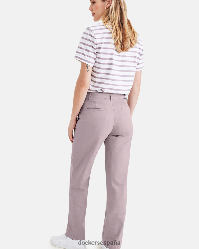 caquis originales, talle alto, corte recto mujer Dockers paloma morada ropa 8F04061211