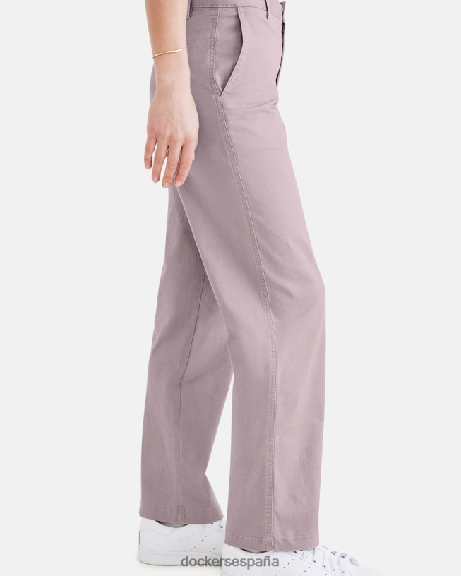 caquis originales, talle alto, corte recto mujer Dockers paloma morada ropa 8F04061211