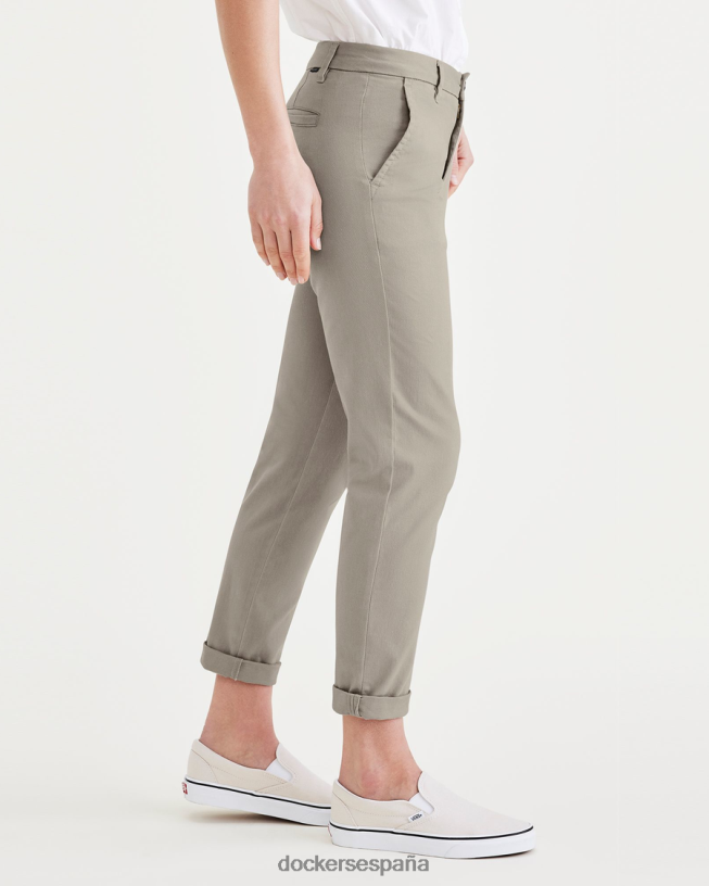 chinos de fin de semana, corte ajustado: edición premium mujer Dockers niebla del bosque - verde ropa 8F04061219