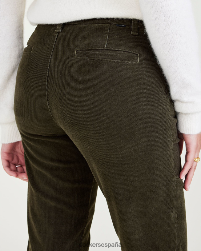 chinos de fin de semana, corte ajustado: edición premium mujer Dockers noche del bosque - verde ropa 8F04061220