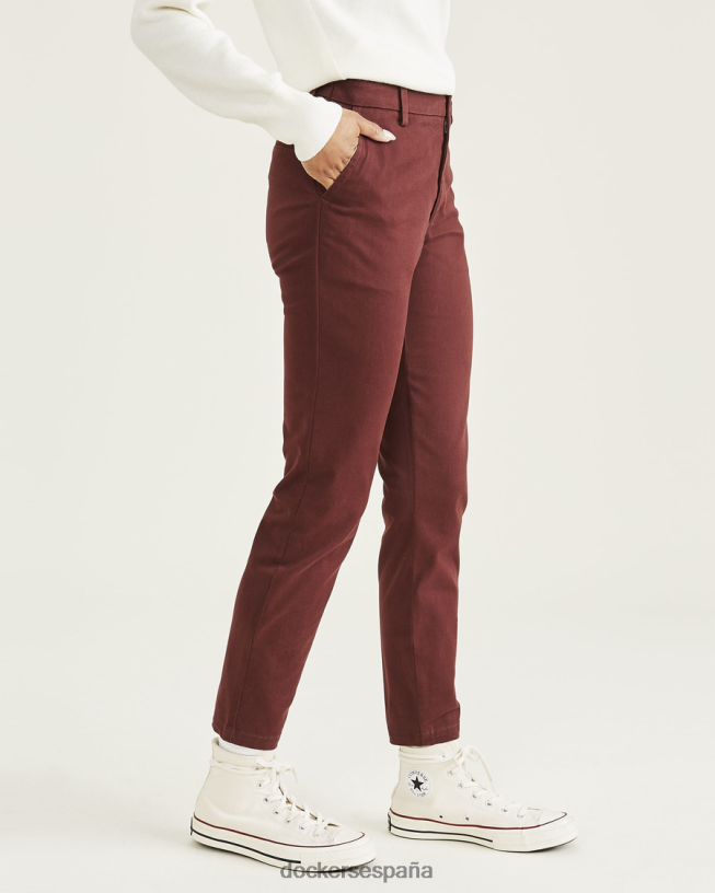 chinos de fin de semana, corte ceñido mujer Dockers chocolate amargo - marrón ropa 8F04061323