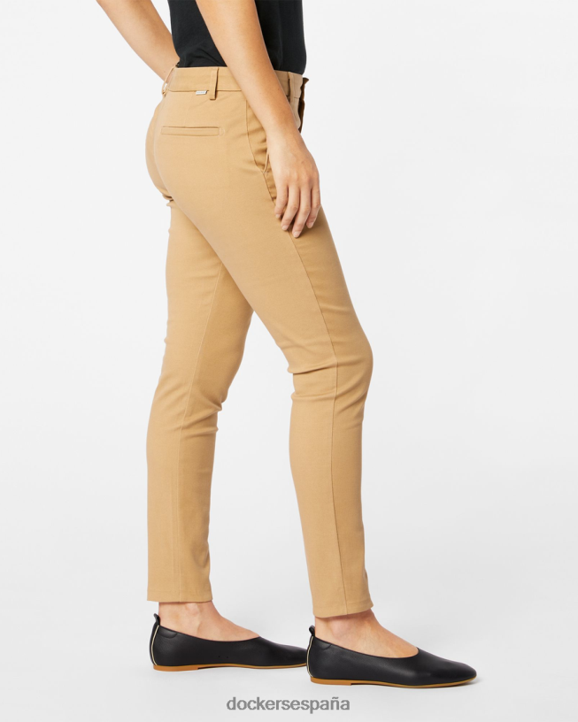 chinos de fin de semana, corte ceñido mujer Dockers topo tierra - bronceado ropa 8F04061322