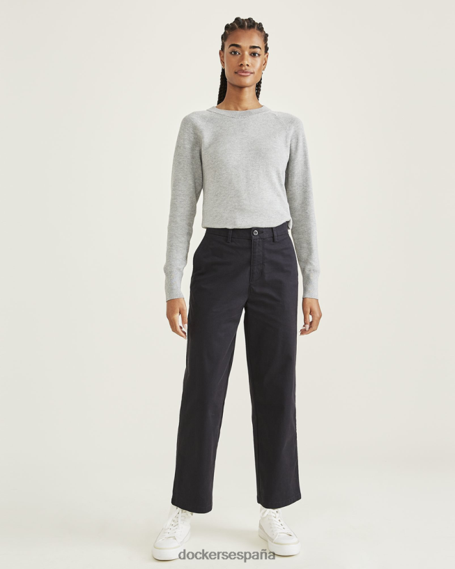 chinos de fin de semana, corte recto mujer Dockers hermoso negro ropa 8F04061116