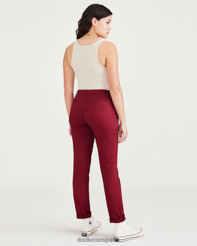 chinos de fin de semana, corte slim mujer Dockers rojo tibetano - rojo ropa 8F04061307
