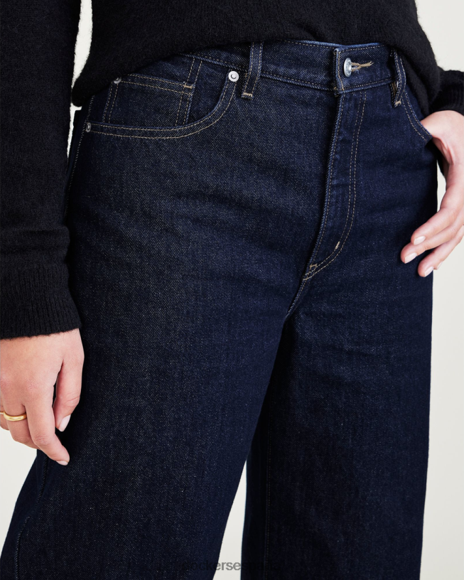 jeans de talle medio, ajuste relajado mujer Dockers lavado a la piedra índigo oscuro - azul ropa 8F04061297