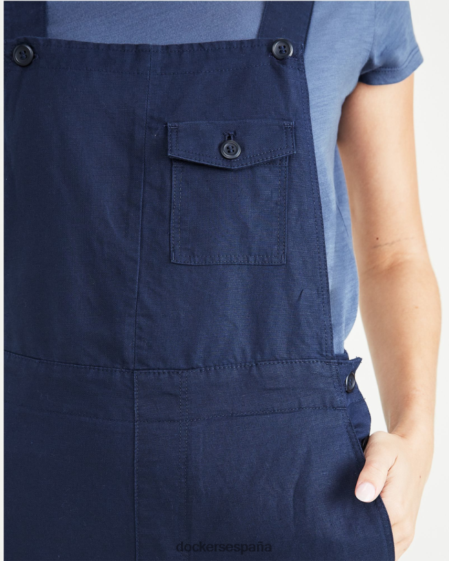 mono de lino, corte recto mujer Dockers blazer azul marino - azul ropa 8F04061285