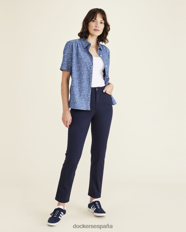pantalón corte jean, corte alto slim fit mujer Dockers blazer azul marino - azul ropa 8F04061194
